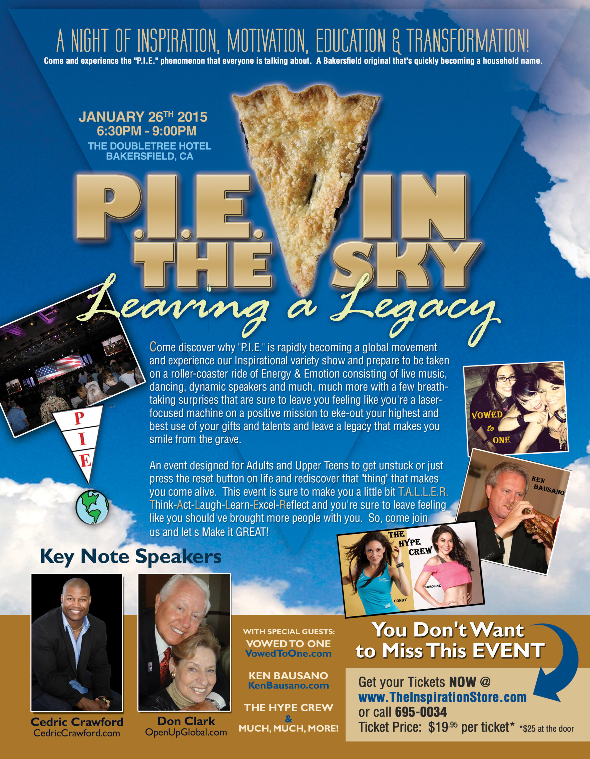 The “P.I.E. in the Sky” Event Tickets on Sale