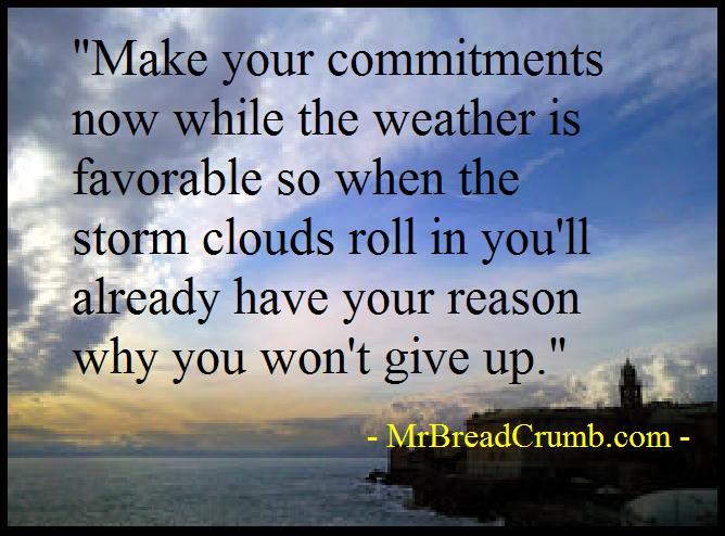 Commitments in Favorable Weather